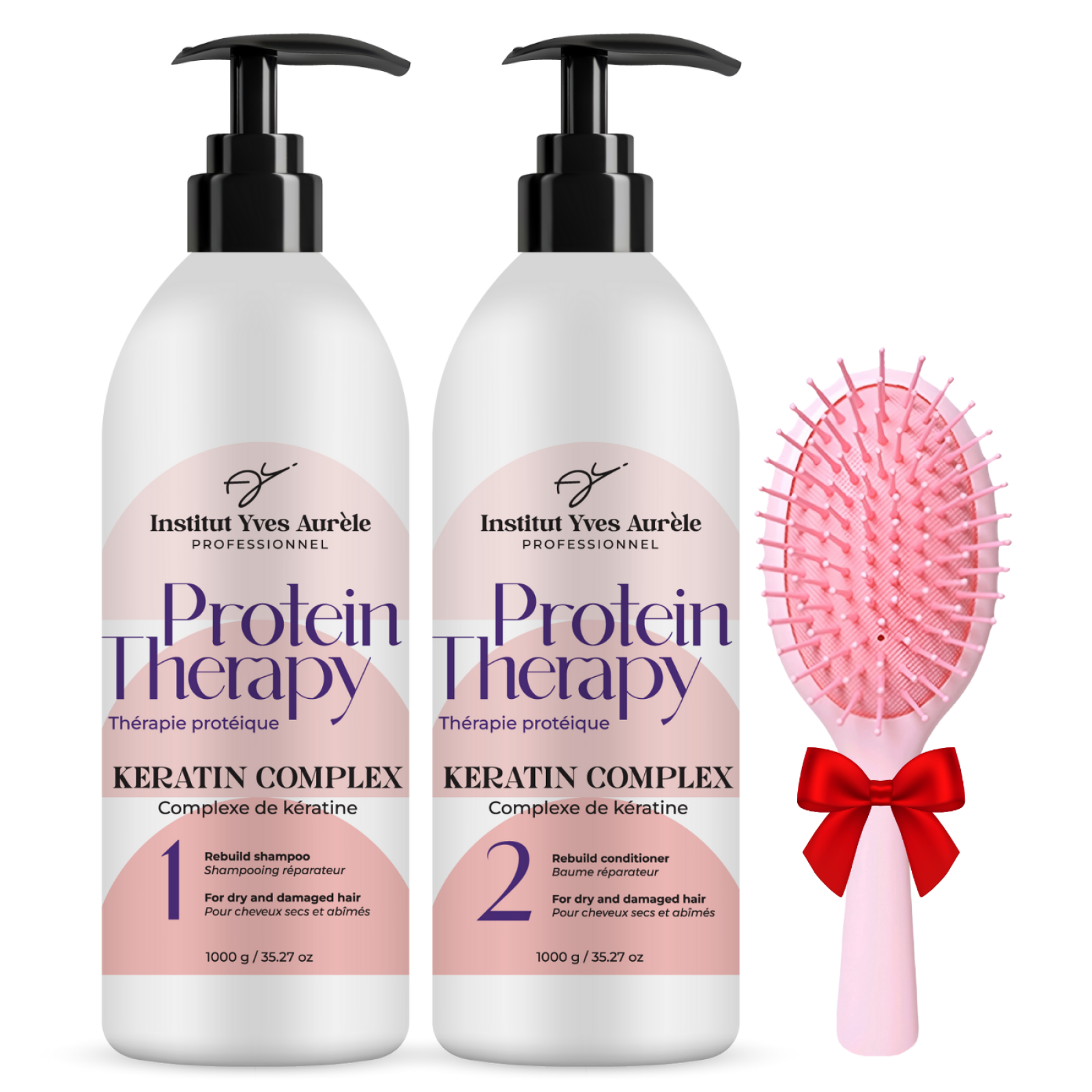 Doppelstarke Proteintherapie für das Haar: Shampoo (1000g) und Spülung (1000g) Doppelstarke Proteintherapie für das Haar: Shampoo (1000g) und Spülung (1000g)