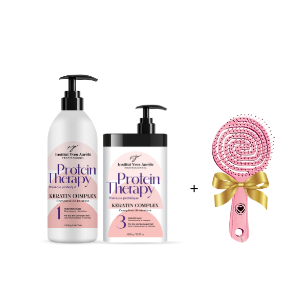 Doppelstarke Proteintherapie für das Haar: Shampoo (1000 g) und Feuchtigkeitsspender für das Haar (1000 g)