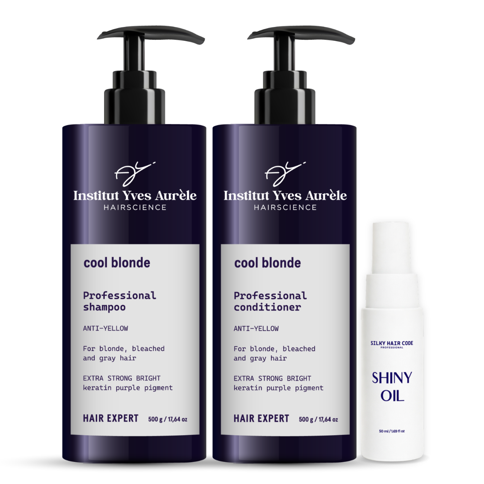 Premium-Pflegeritual für blondes Haar + regenerierendes Haaröl als Geschenk Premium-Pflegeritual für blondes Haar + regenerierendes Haaröl als Geschenk