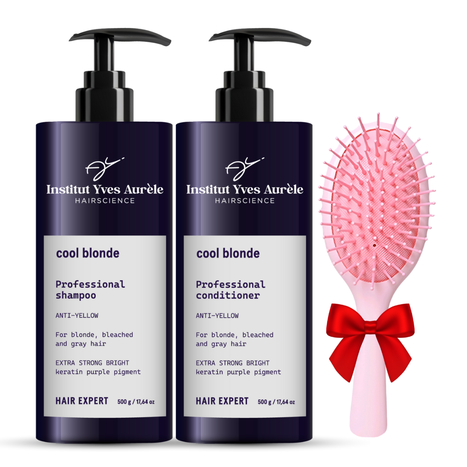 COOL BLONDE: Haarbehandlung zur Neutralisierung gelber Töne (Shampoo 500 ml + Conditioner 500 ml) COOL BLONDE: Haarbehandlung zur Neutralisierung gelber Töne (Shampoo 500 ml + Conditioner 500 ml)