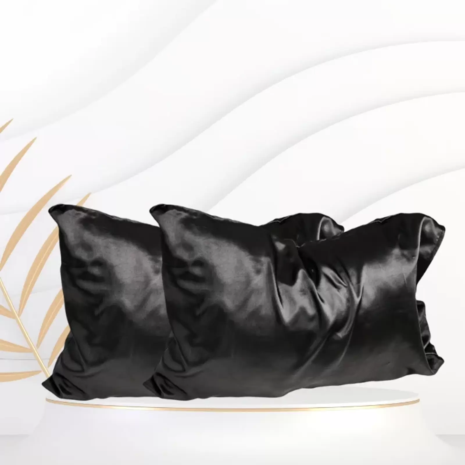 Kissenbezug Aus Satin - Pflegt Die Gesichtshaut Und Stoppt Aktive Alterungsprozesse (Schwarze Farbe) Kissenbezug Aus Satin - Pflegt Die Gesichtshaut Und Stoppt Aktive Alterungsprozesse (Schwarze Farbe)
